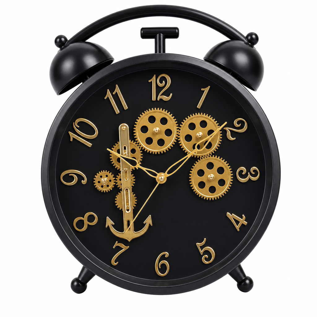 Milan h255-Black Nautical Steampunk Decorative Wall Clock