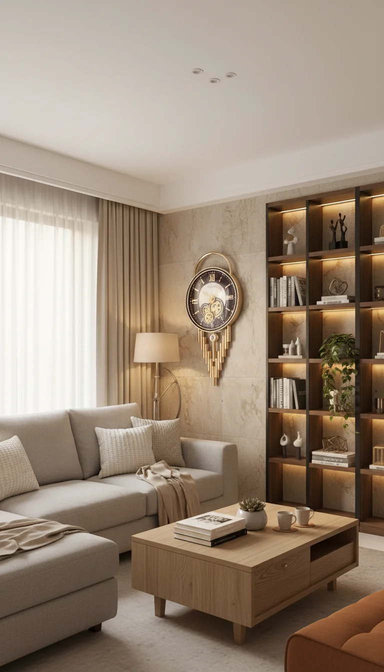 Long designer gear wall clock - The clock Factory - Wall Clock 28 inch - Wall Clock, Steampunk, Gear Clock - Image 3