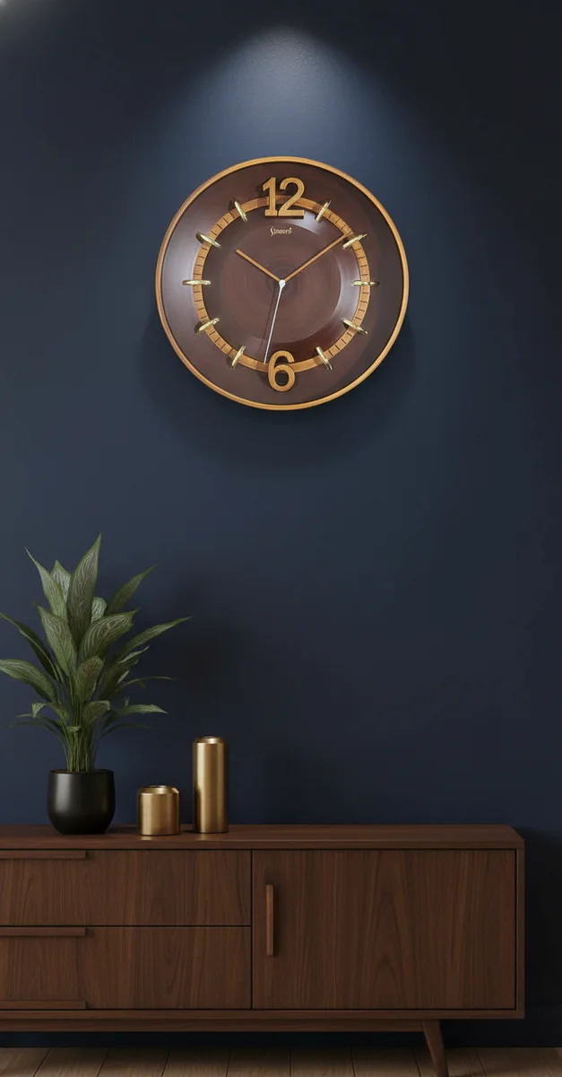 Sizzero 1806 Bronze Wall Clock - Modern Elegance