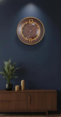 Sizzero 1806 Bronze Wall Clock - Modern Elegance - Sizzero - Wall Clock 18 inch - Wall Clock,  Bronze Clock,  Modern Clock - Image 7