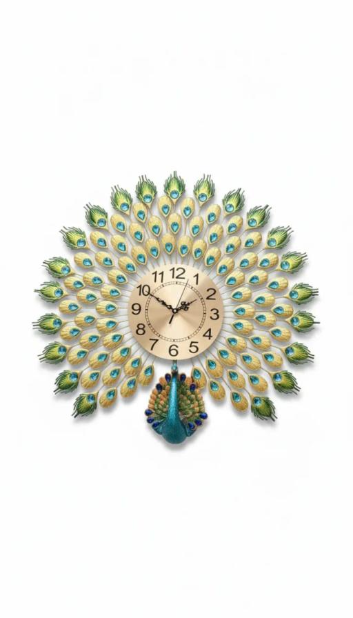 Majestic Gold Wall Clock With Jewel Accents