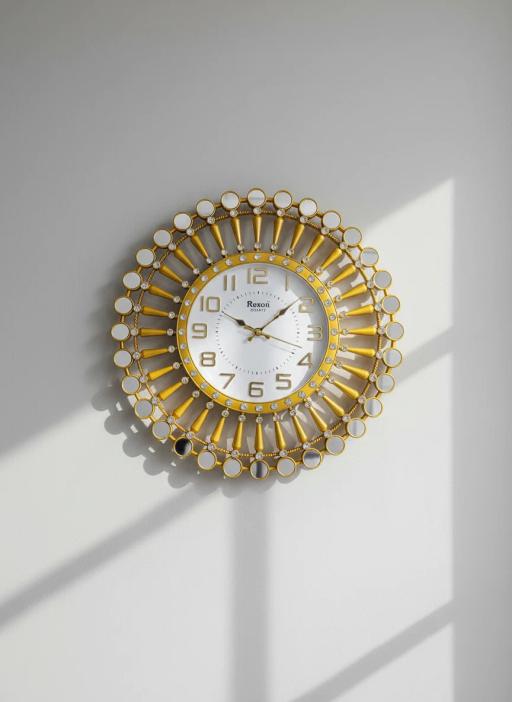 Roxon 999 Gold Mirror Wall Clock - Roxon 999-Gold - Premium Wall Clock 20 inch