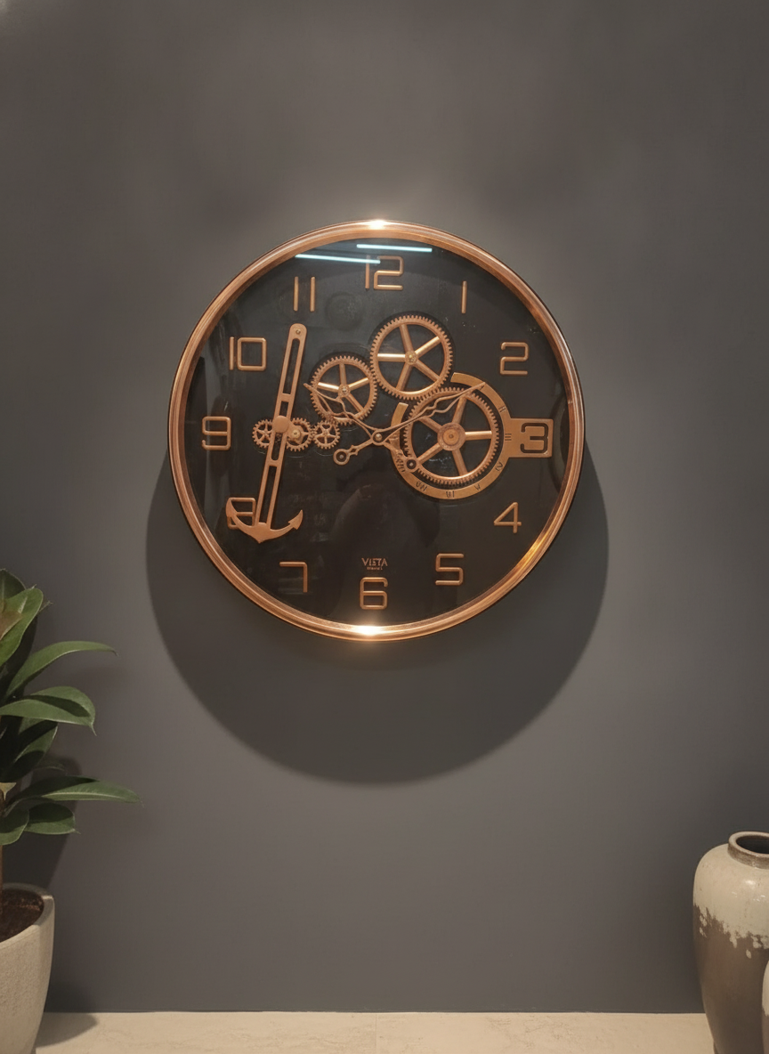 Vista Anchor Gear Large Industrial Wall Clock lifestyle 1