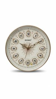 Sonic 1221 Gold Wall Clock: Elegant Quartz Design - Sonic - Wall Clock 12 inch - Wall Clock,  Quartz Clock,  Gold Frame - Image 6