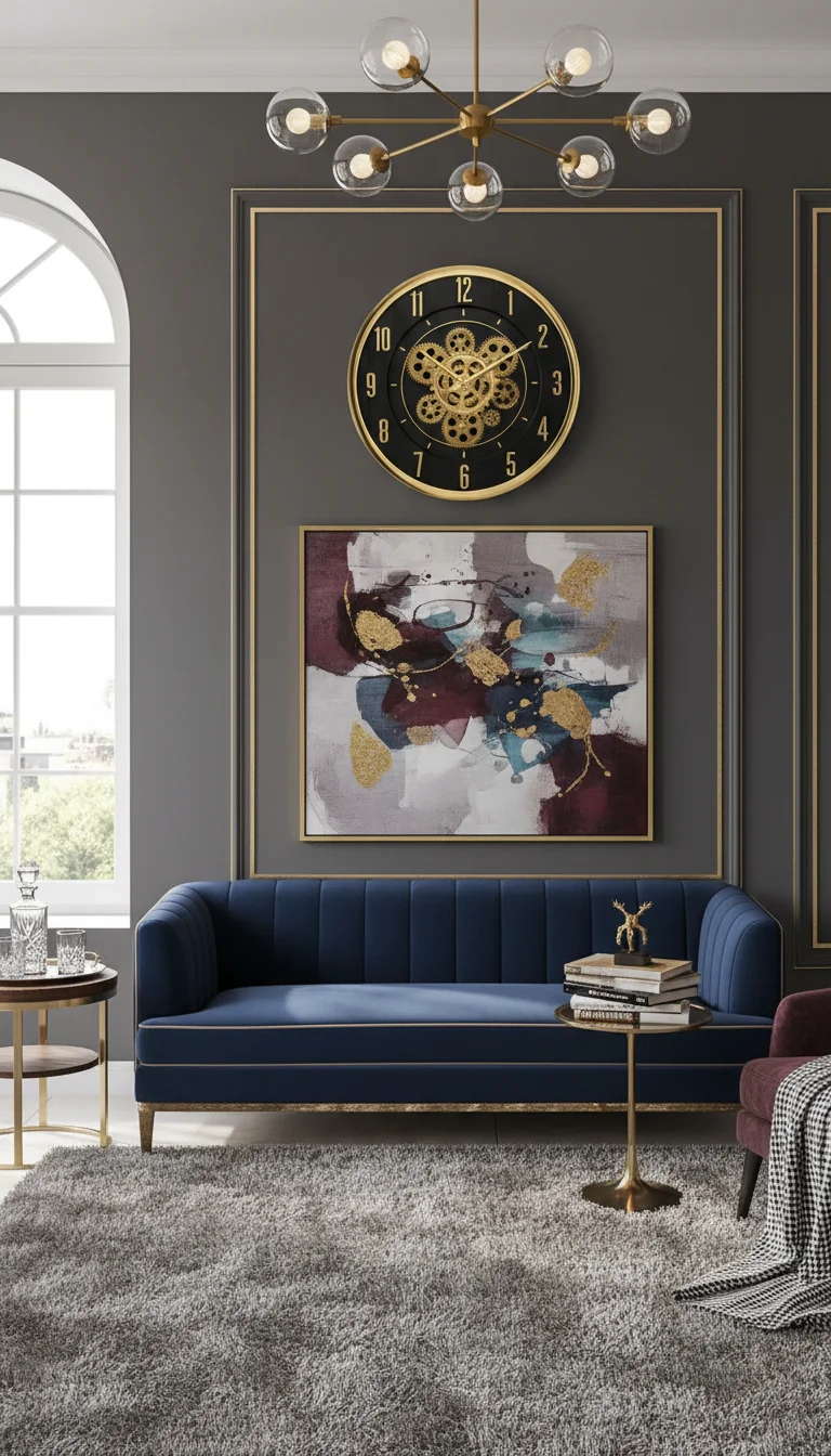 Pride 9094 Gold Gear Wall Clock - Decor 5