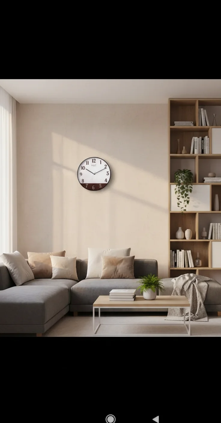 Sizzero 1408 Modern Wall Clock - Brown - Decor 4