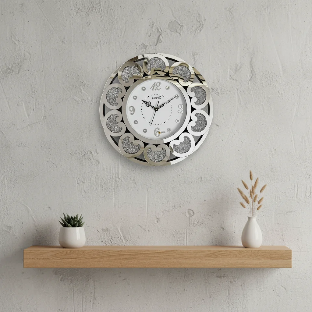 Rose Gold Sparkle Wall Clock - Surya S239