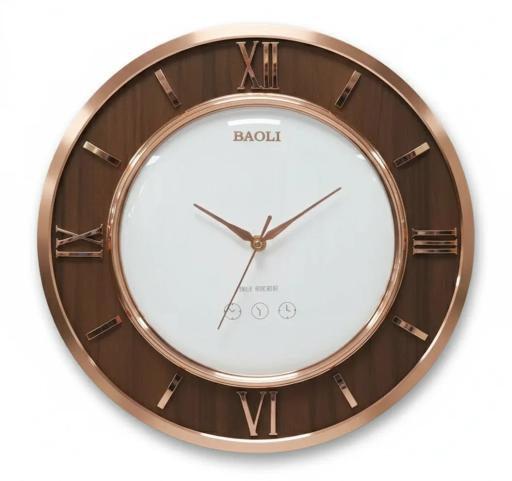 Elegant Rose Gold & Brown Wall Clock - Modern SP 751 F key highlights