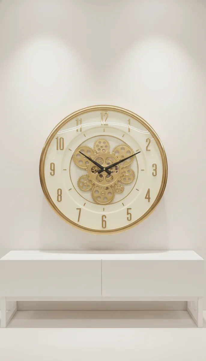 Pride 9094 Gold Gear Wall Clock