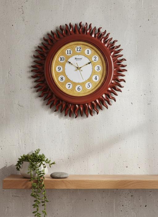 Roxon Sunburst Wall Clock - Elegant Home Decor - Roxon 111-Gold - Premium Wall Clock 22 inch