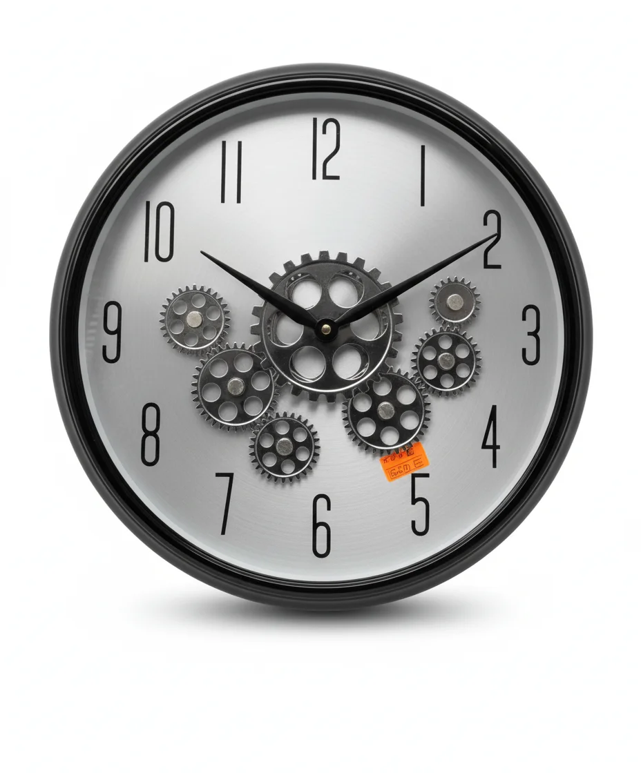 The clock Factory 18-4 -BLACK - The clock Factory - Wall Clock 16 inch - Wall Clock, Industrial Decor, Steampunk Clock - Image 2