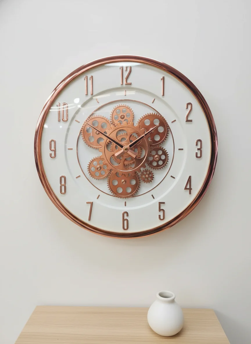 Pride 9094 Gold Gear Wall Clock