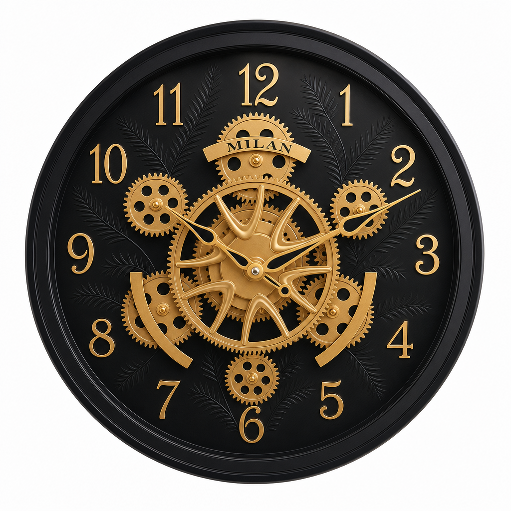 Milan H98 Industrial Gear Wall Clock