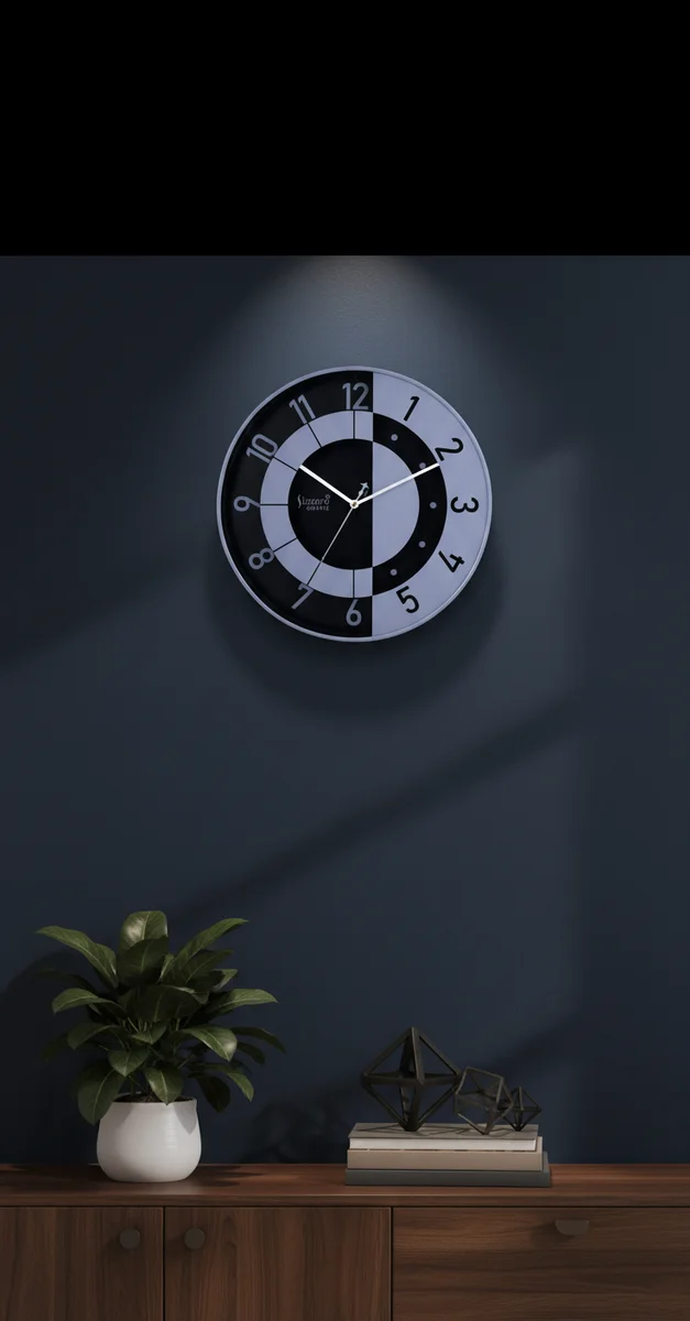 Sizzero 1408 Modern Wall Clock - Brown