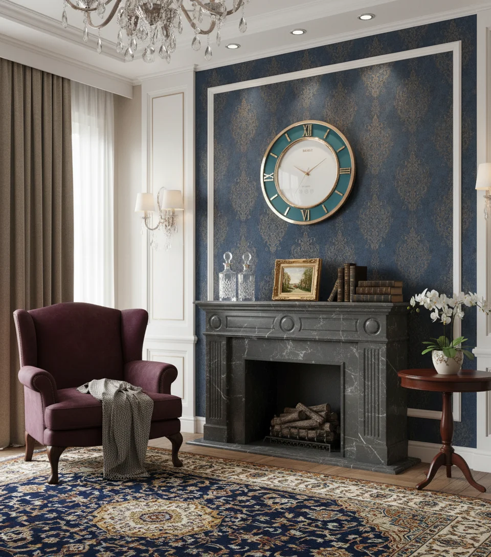 The clock Factory SP 751 F -ROSE-GOLD - The clock Factory - Wall Clock 16 inch - Wall Clock, Oval Design, Teal Decor - Image 4