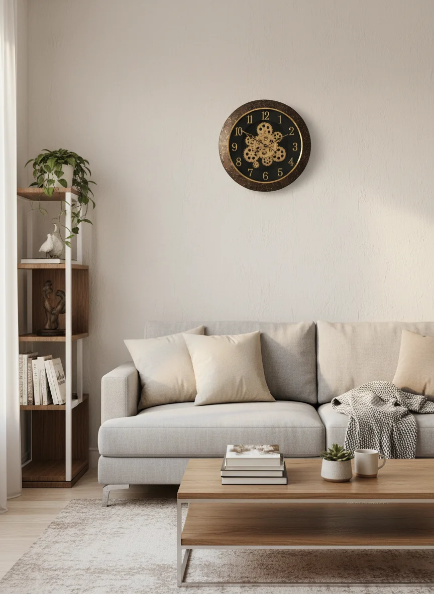 Sapna 3341 Marble Gear Wall Clock - Decor 4