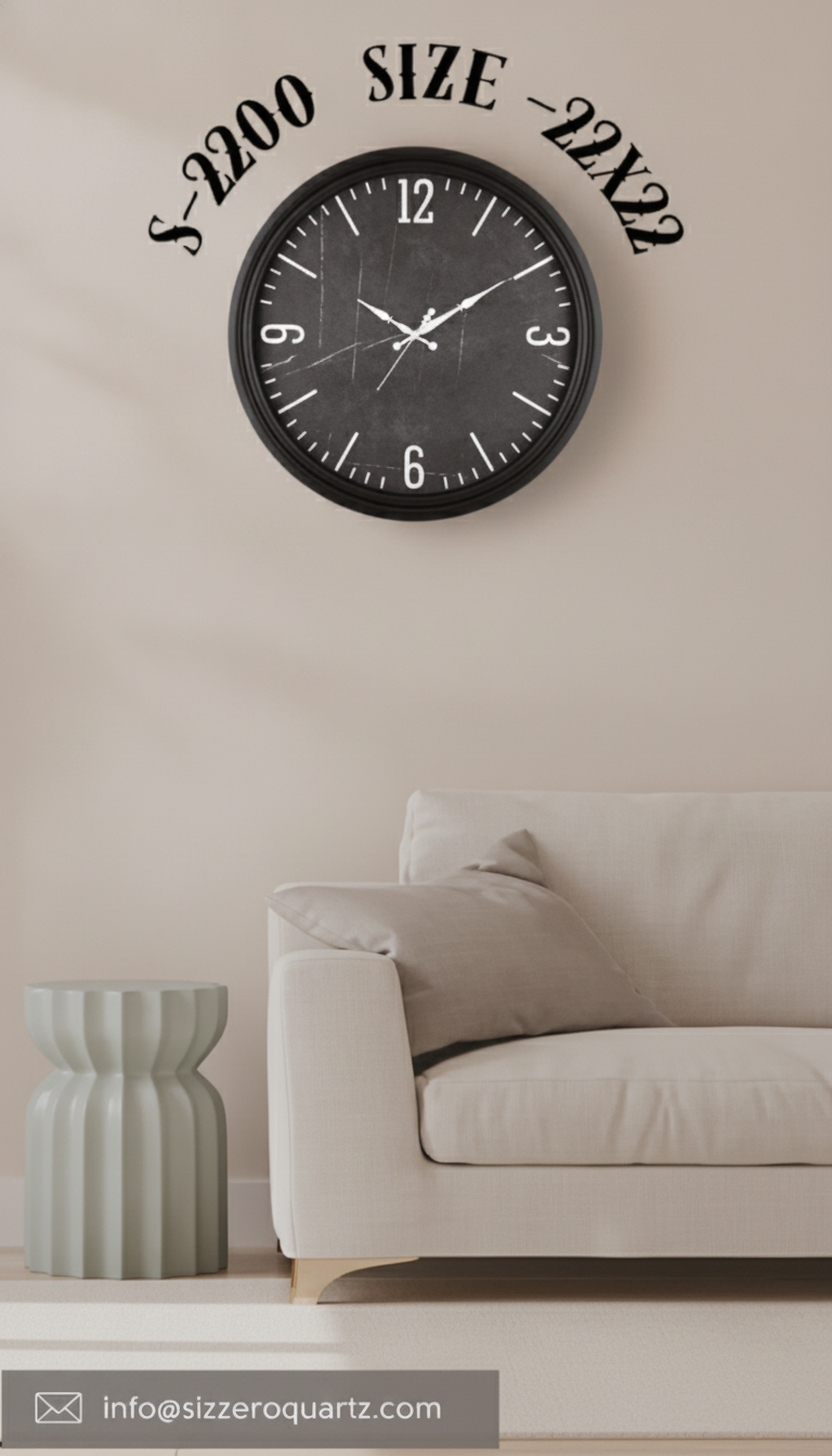 Sizzero 2200-LightWood Modern Wall Clock 22x22 lifestyle 4
