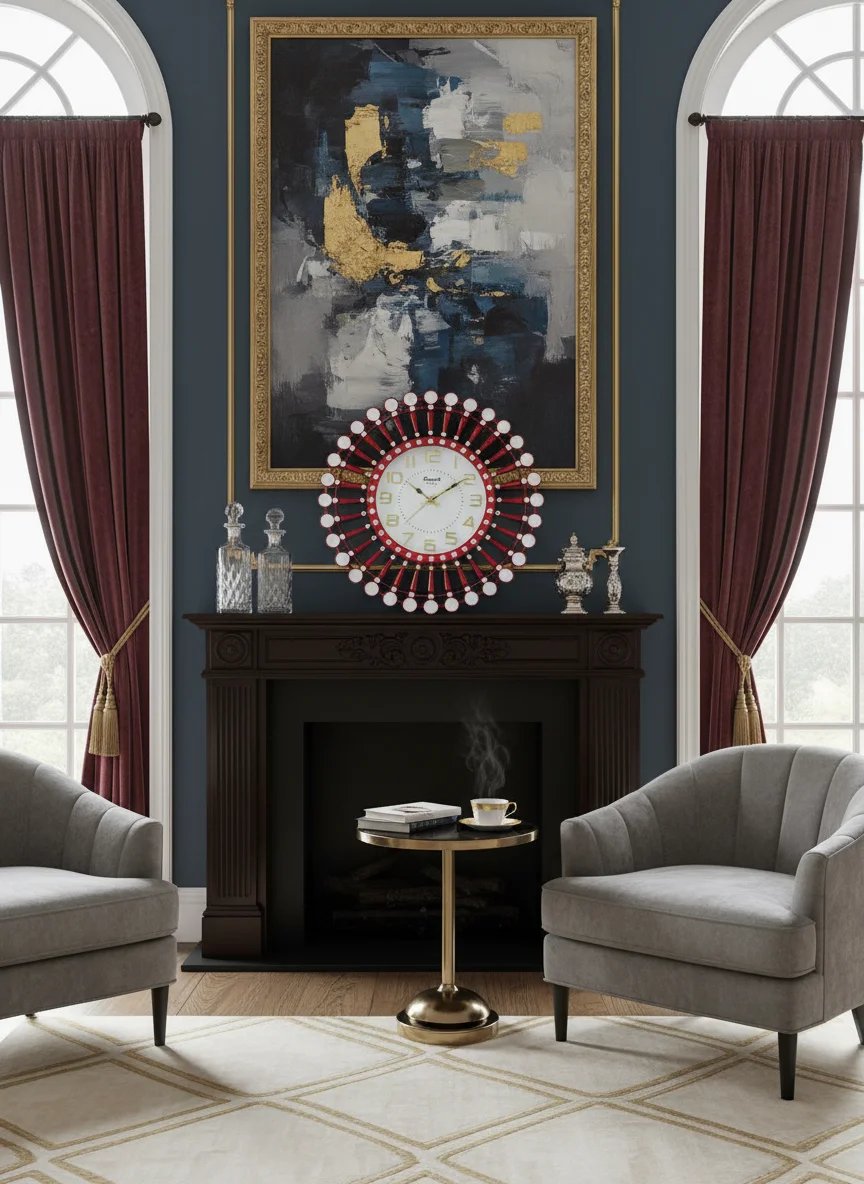 Roxon 999 Gold Mirror Wall Clock - Decor 8