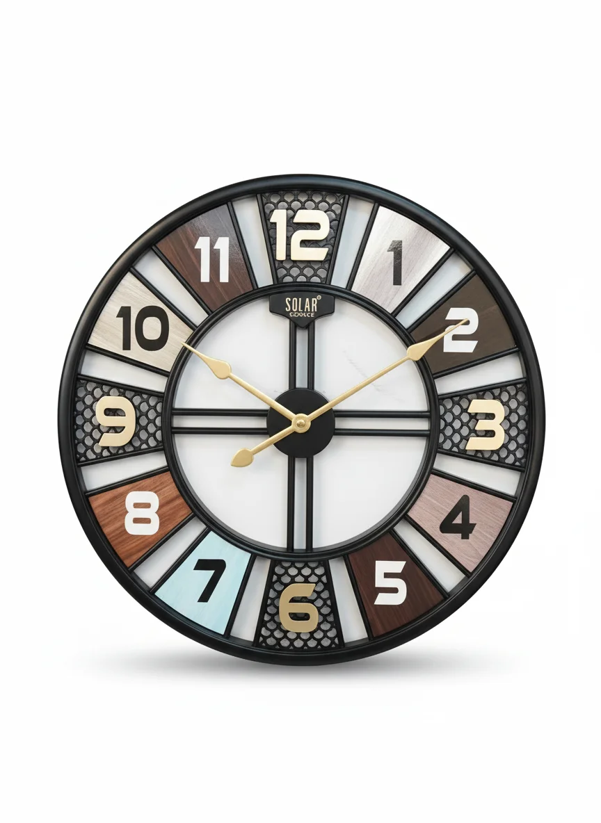 Solar SQ34 Modern Wall Clock - Solar - Wall Clock 24 inch - Wall Clock, Modern Clock, Large Wall Clock - Image 2