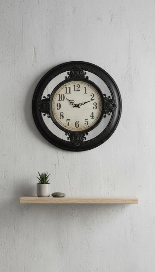 Elegant Mirrored Wall Clock - The clock Factory 704 - st