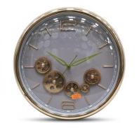 Striking Industrial Gear Wall Clock - Champagne Gold - The clock Factory - Wall Clock 16 inch - Wall Clock,  Industrial Chic,  Modern Decor - Image 6