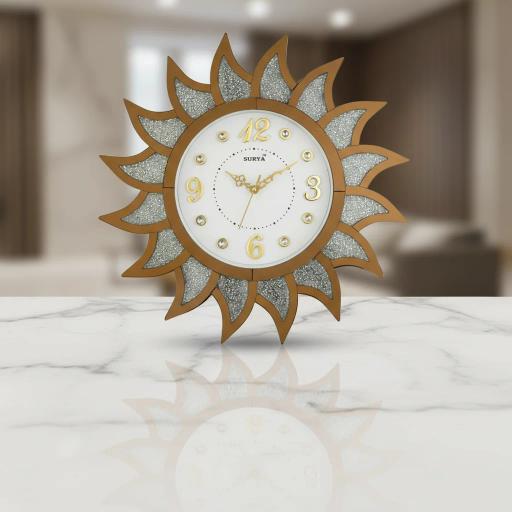 Surya S219 Glitter Sunburst Wall Clock - Surya S219-Bronze