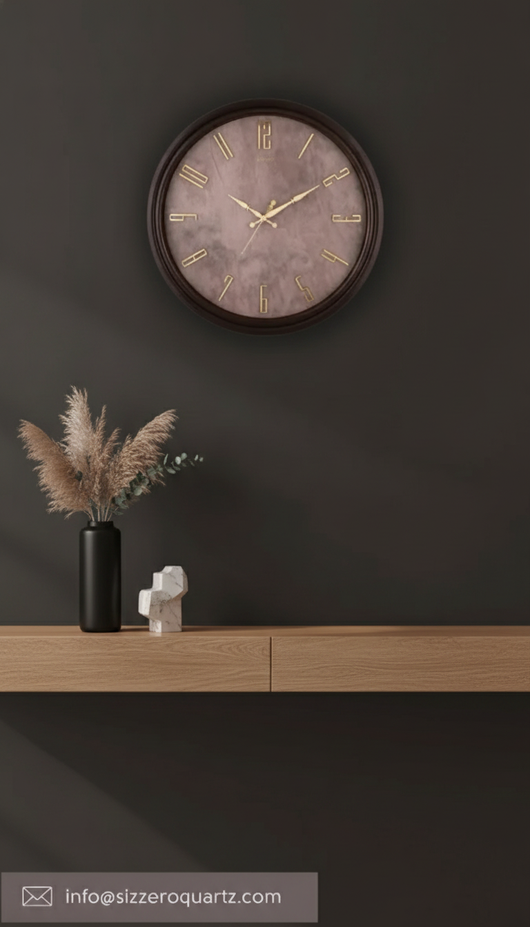 Sizzero 2200-LightWood Modern Wall Clock 22x22 lifestyle 1