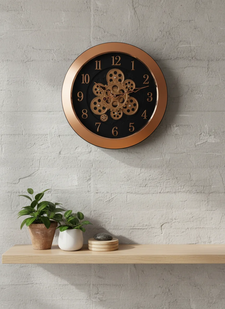Sapna 3341 Marble Gear Wall Clock