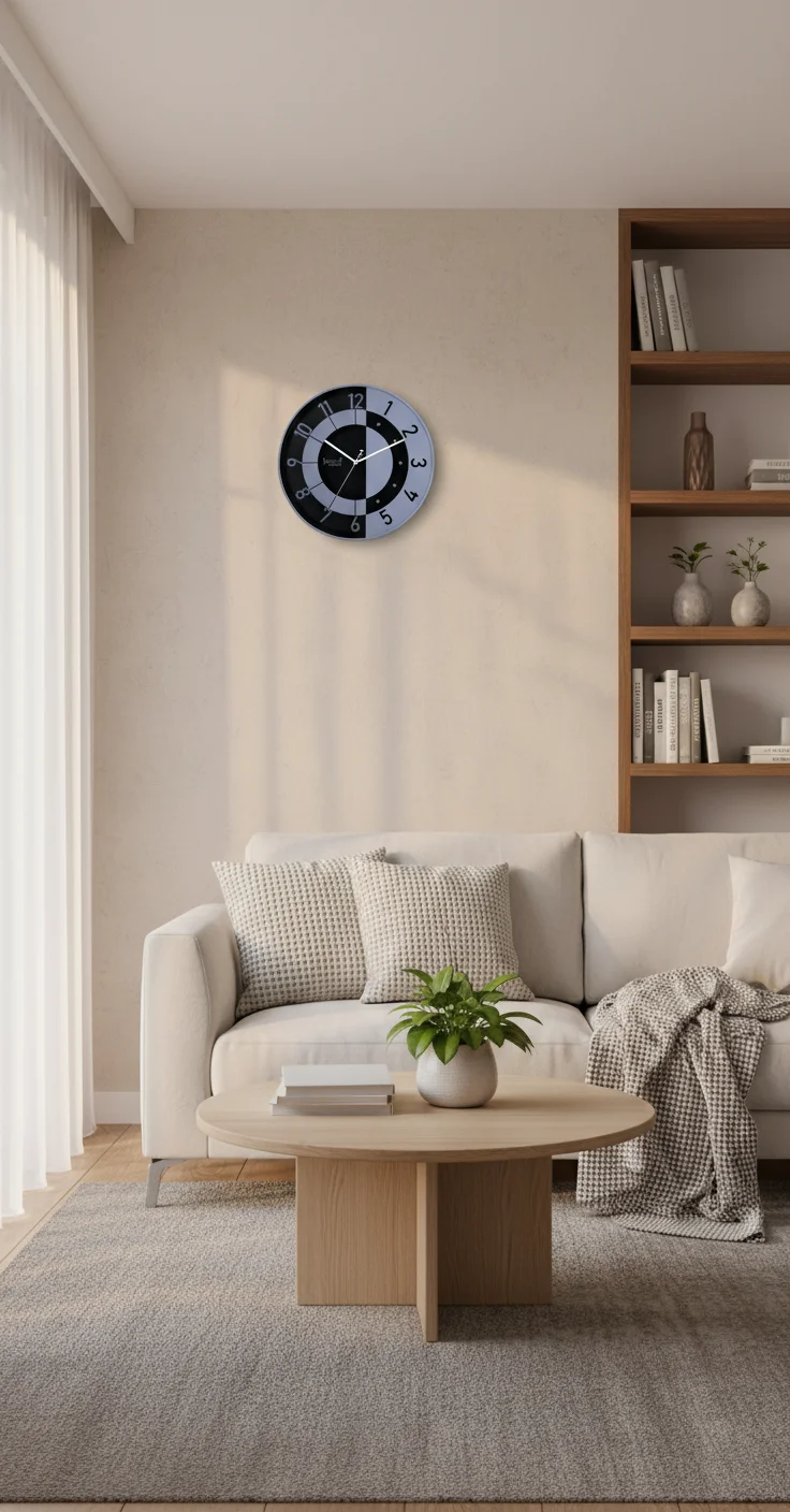 Sizzero 1408 Modern Wall Clock - Brown - Sizzero - Wall Clock 14 inch - Wall Clock, Sizzero, Modern Clock - Image 3