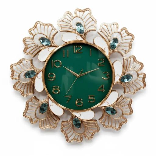 Elegant Rose Gold Floral Wall Clock key highlights