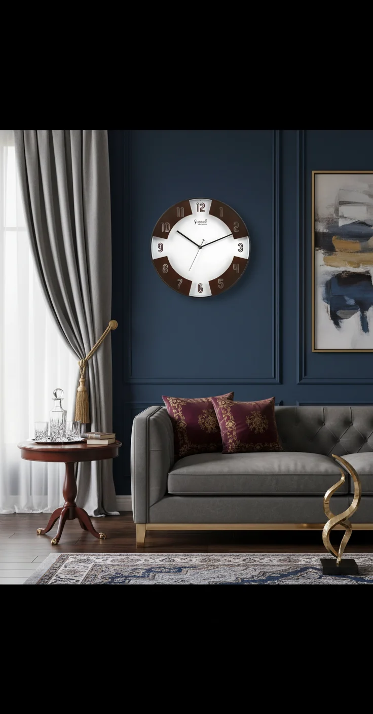 Sizzero 1408 Modern Wall Clock - Brown - Decor 8