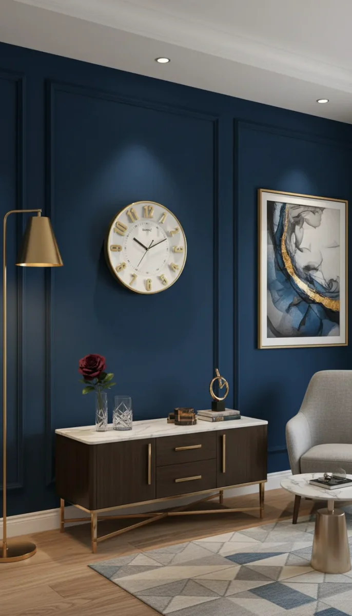 Sonic Gold & White Wall Clock - Elegant Home Decor - Sonic - Wall Clock 12 inch - Wall Clock, Gold Frame, White Face - Image 4