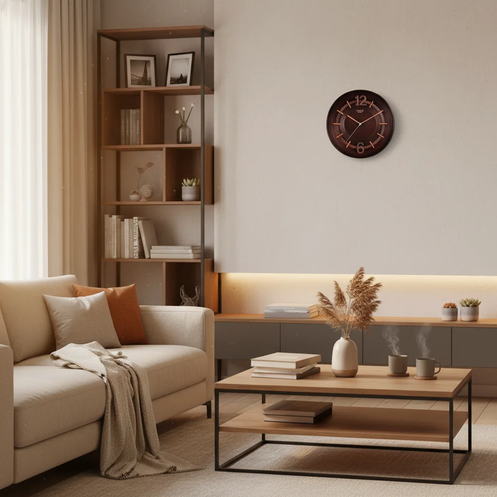 Vista 7020: Gold & Green Wall Clock - Decor 13