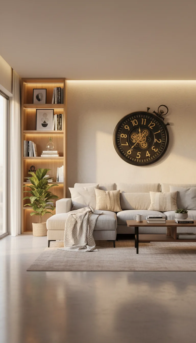 Steampunk Gear Wall Clock - Black & Gold lifestyle 1