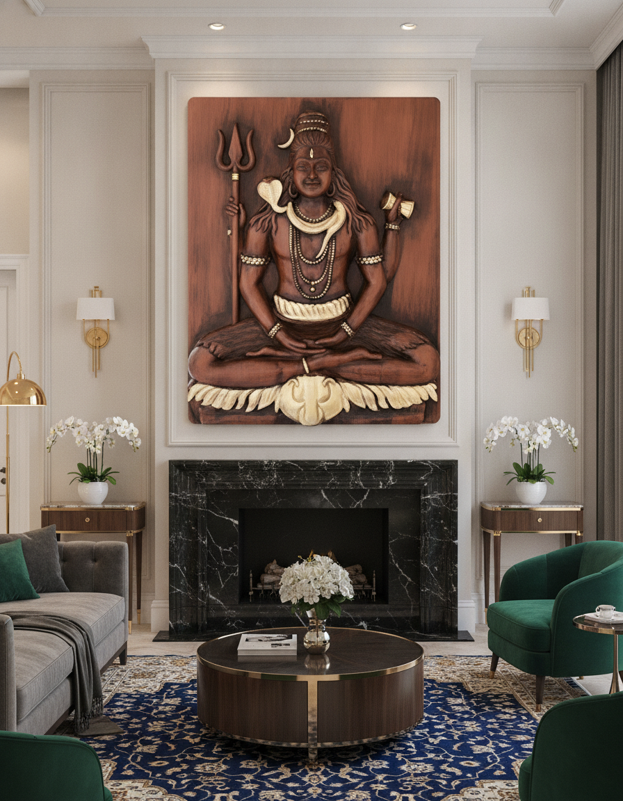 Capital Lord Shiva Grey and Silver Wall Art - Decor 14
