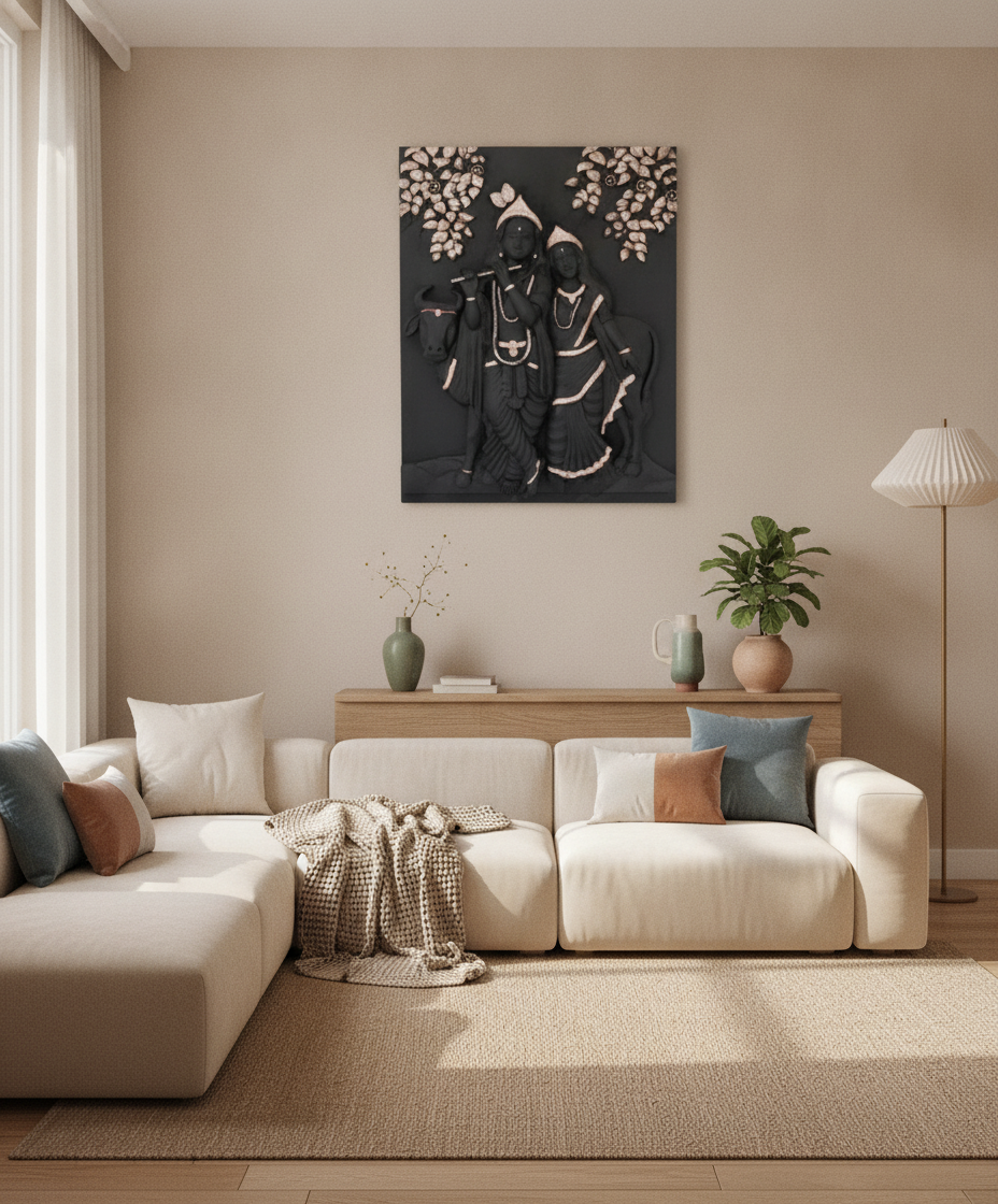 Capital Radha Krishna MediumGray Wall Art lifestyle 5