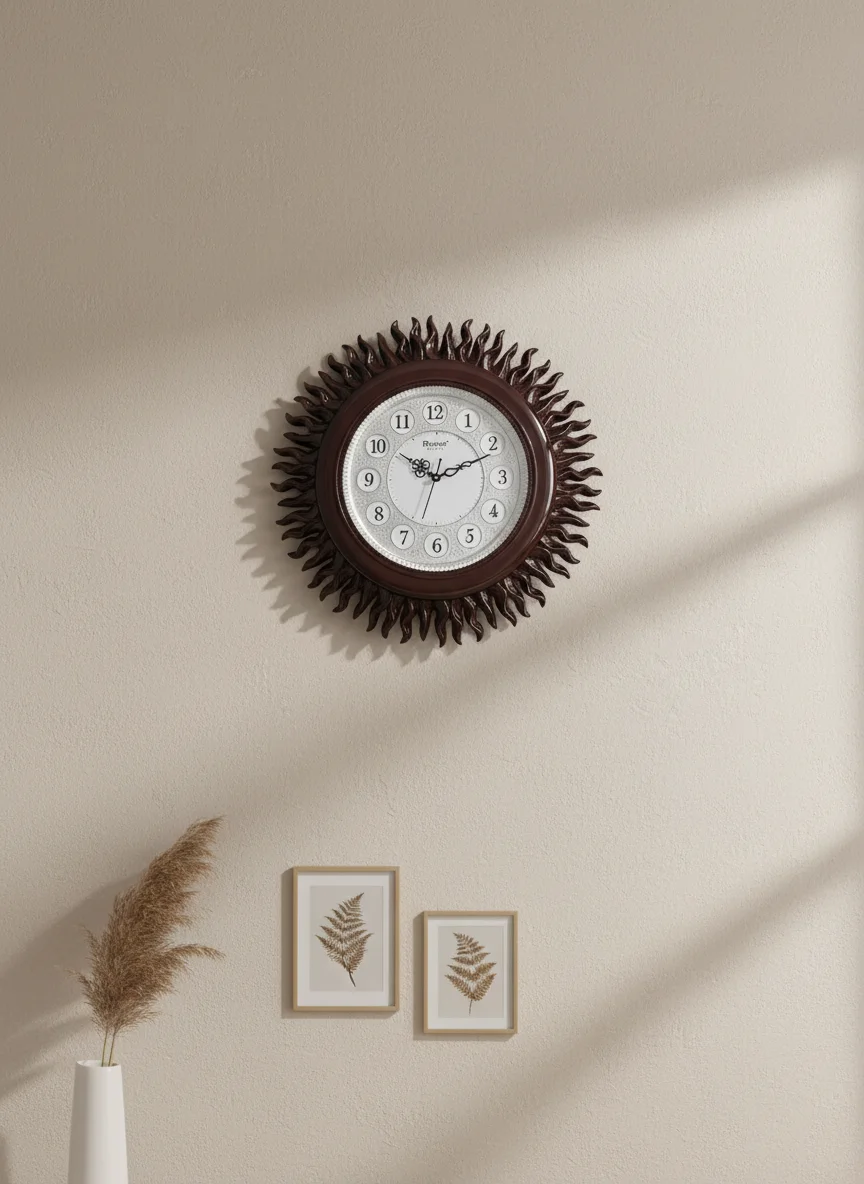 Roxon Sunburst Wall Clock - Elegant Home Decor