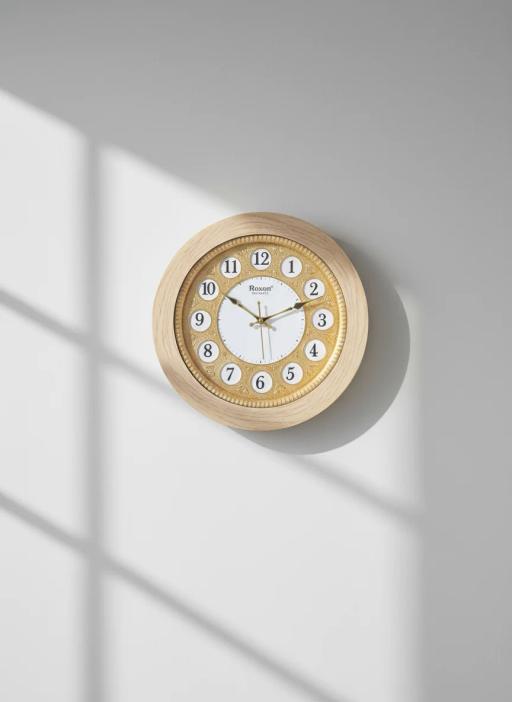 Roxon 220 Gold & Wood Wall Clock - Roxon 220 - Premium Wall Clock 15 inch