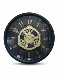 Milan H56 Industrial Steampunk Black & Gold Wall Clock - Milan - Wall Clock 20 inch - Wall Clock,  Industrial Decor,  Steampunk - Image 6