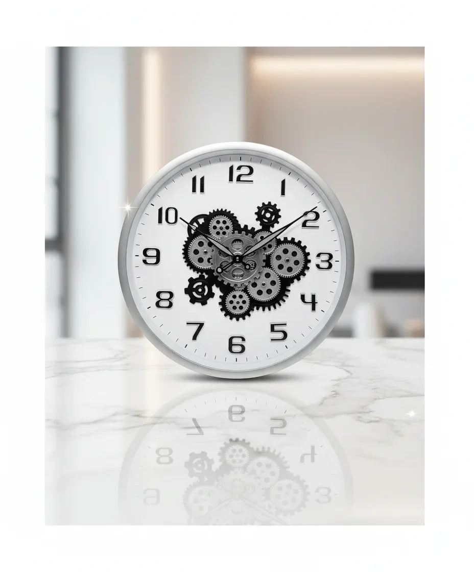 Industrial Gear Design Wall Clock - Modern Aesthetic - Decor 3