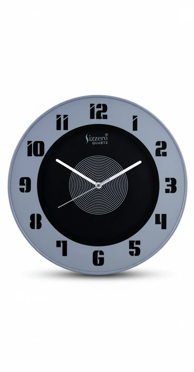 Sizzero 1408 Modern Wall Clock - Brown - Sizzero - Wall Clock 14 inch - Wall Clock, Sizzero, Modern Clock - Image 2