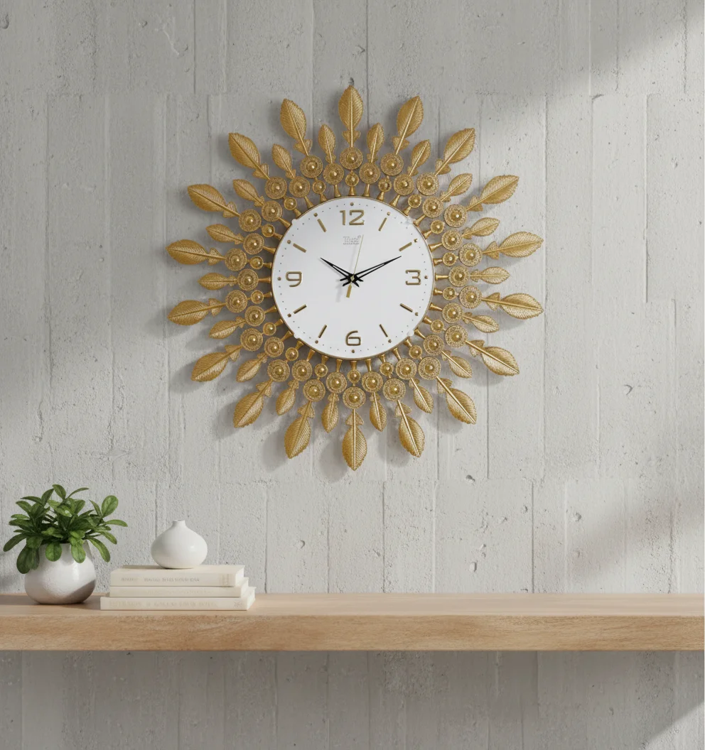 Theo 5155 Gold Leaf Wall Clock