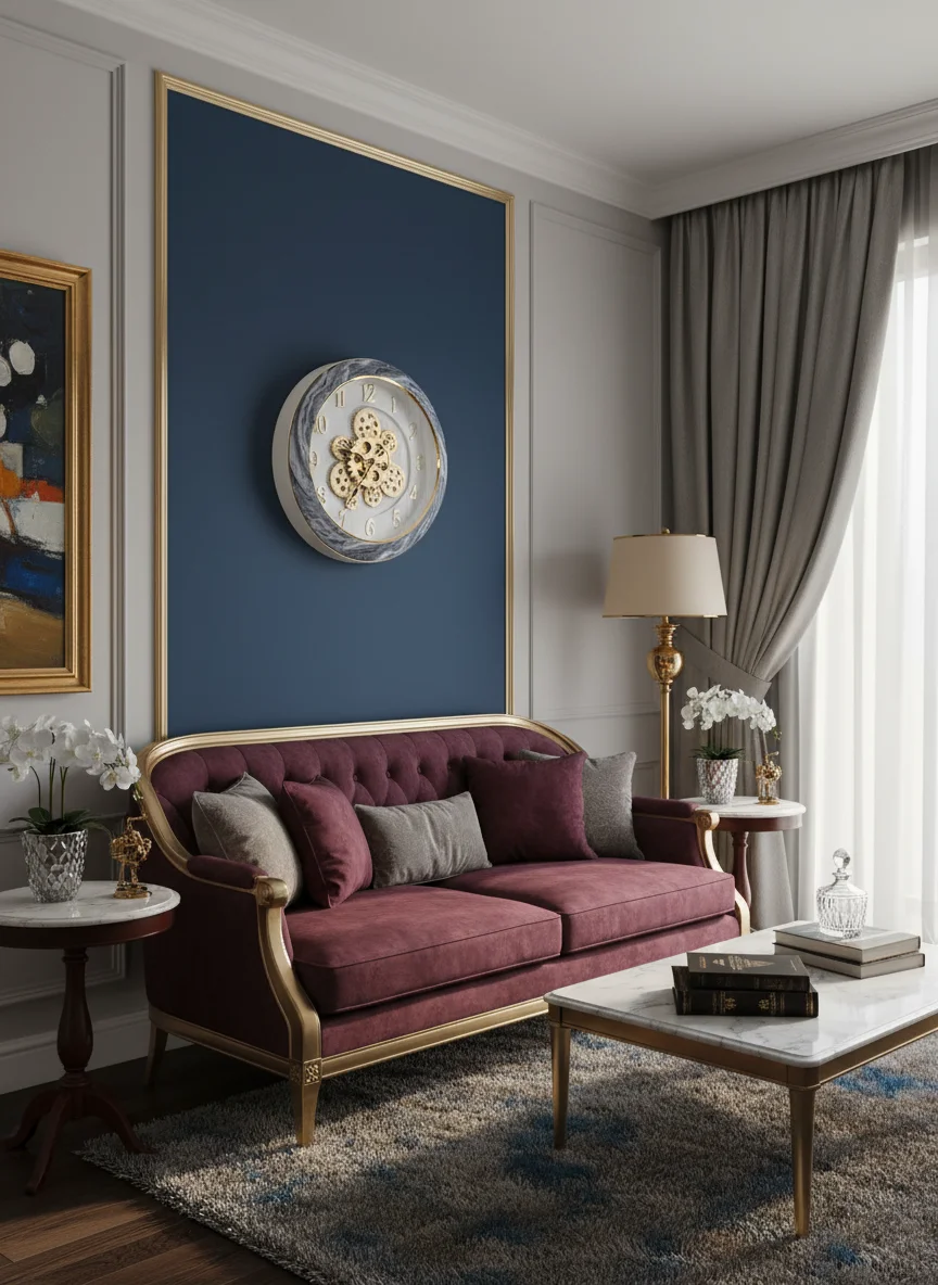 Sapna 3341 Marble Gear Wall Clock - Decor 8