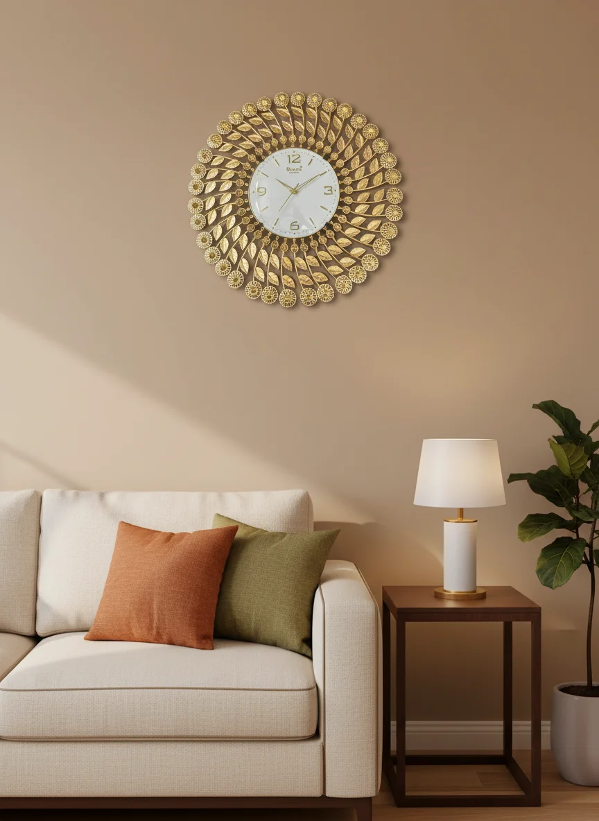 Roxon 1200 Gold Leaf Wall Clock