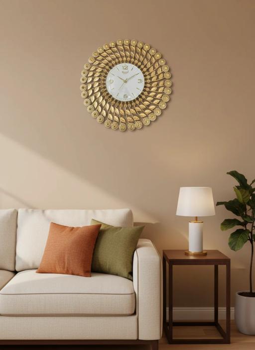 Roxon 1200 Gold Leaf Wall Clock - Roxon 1200 - Premium Wall Clock 22 inch