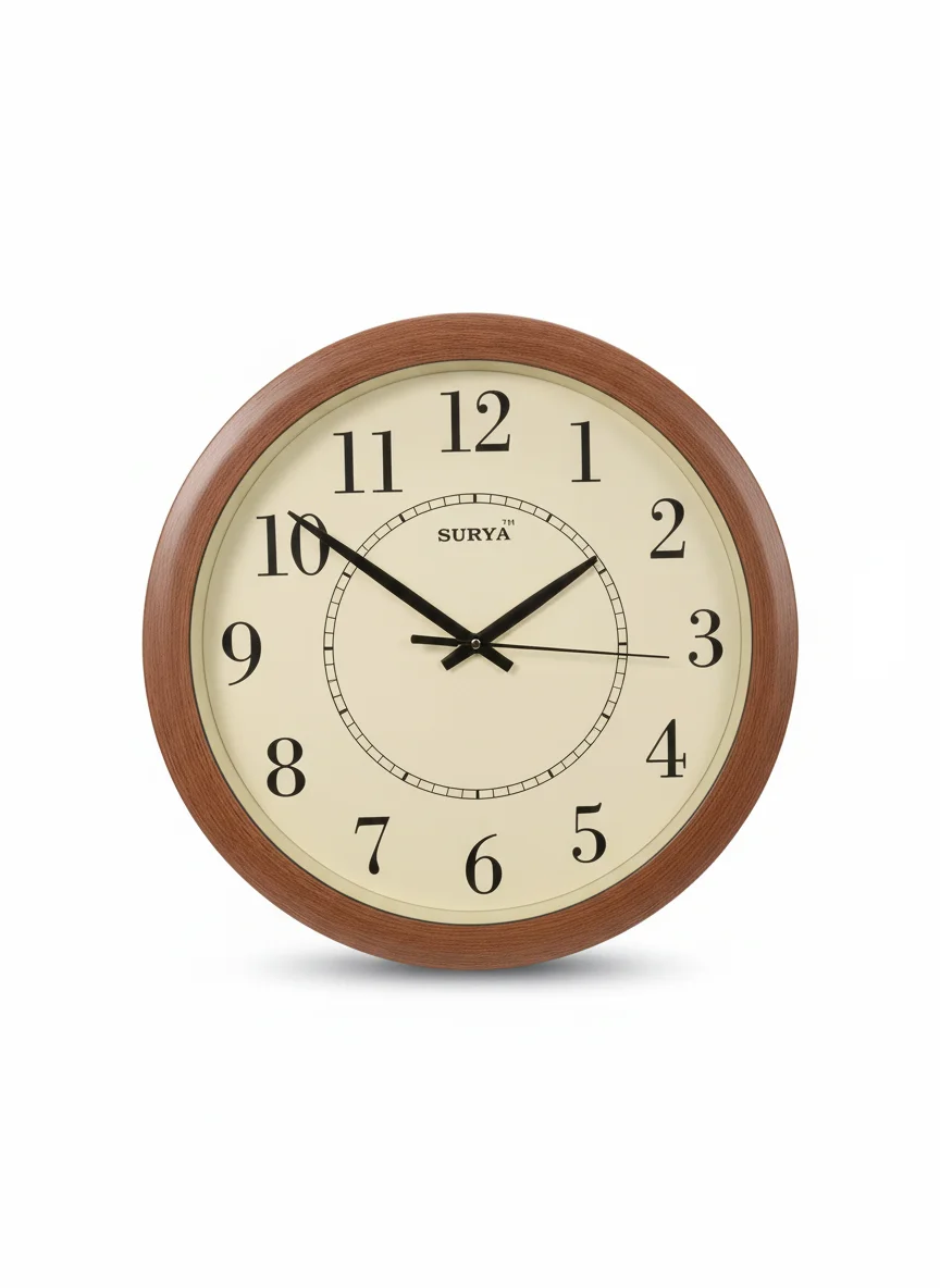 Surya s319 Wooden Wall Clock - Elegant Home Decor - Surya - Wall Clock 15 inch - Wall Clock, Wooden Clock, Home Decor - Image 2
