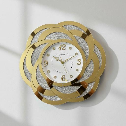 Surya S379 Glitter Wall Clock - Surya S379-Gold - Premium Wall Clock 20 inch