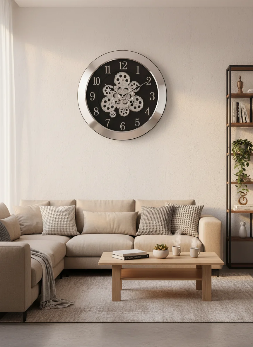 Sapna 3341 Marble Gear Wall Clock - Decor 10