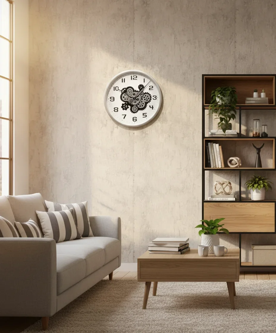 Industrial Gear Design Wall Clock - Modern Aesthetic - Decor 1