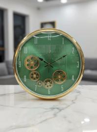 Gold Gear Wall Clock - Green Dial - The clock Factory - Wall Clock 15 inch - Wall Clock, Gold Frame, Green Dial - Image 7